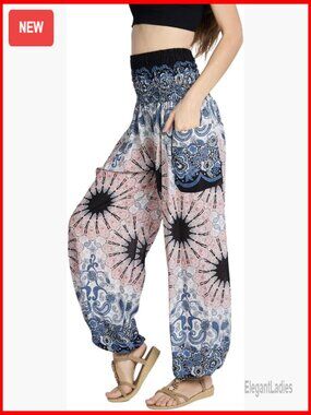 High-Waisted Harem Yoga Pants with Pockets for Women